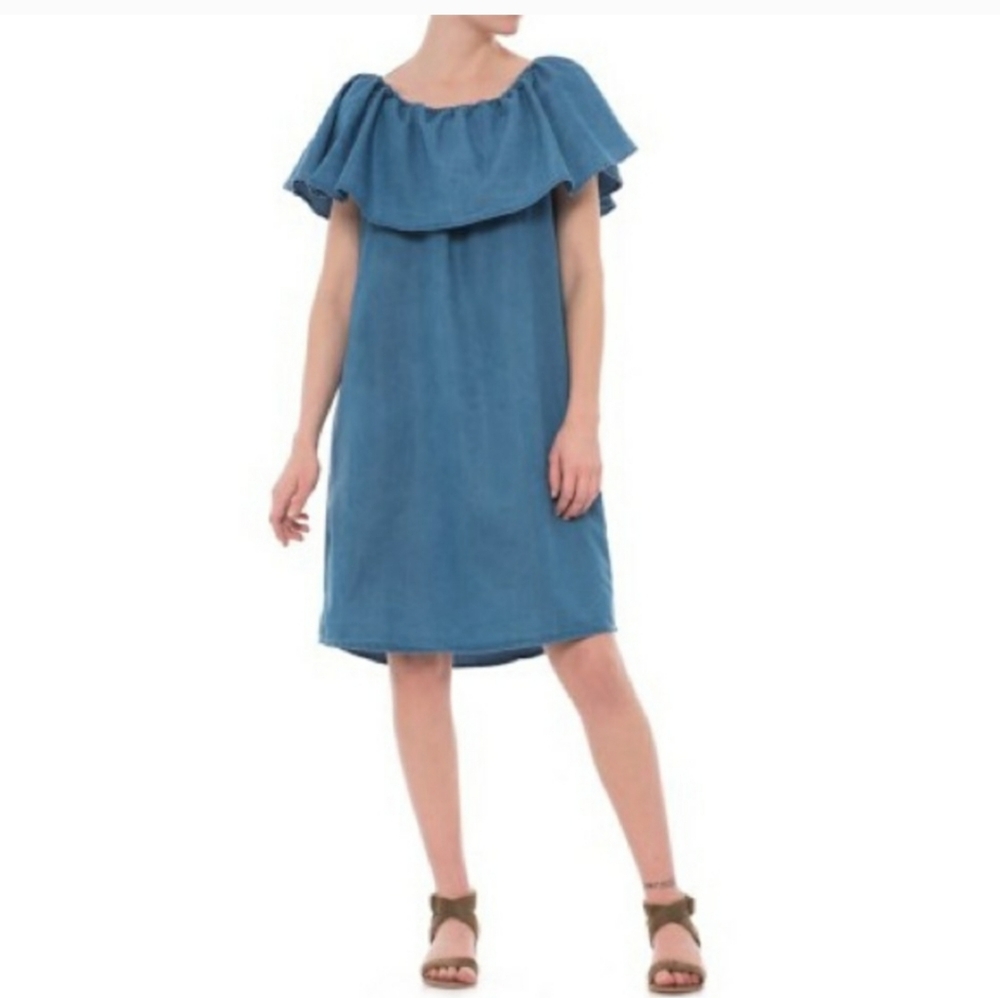 NWT River and Rose women's size small peasant dress, Chambray